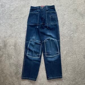 Vintage Kenneth David Baggy Patchwork JNCO Southpole Grunge Jeans Size 32x32 Y2K